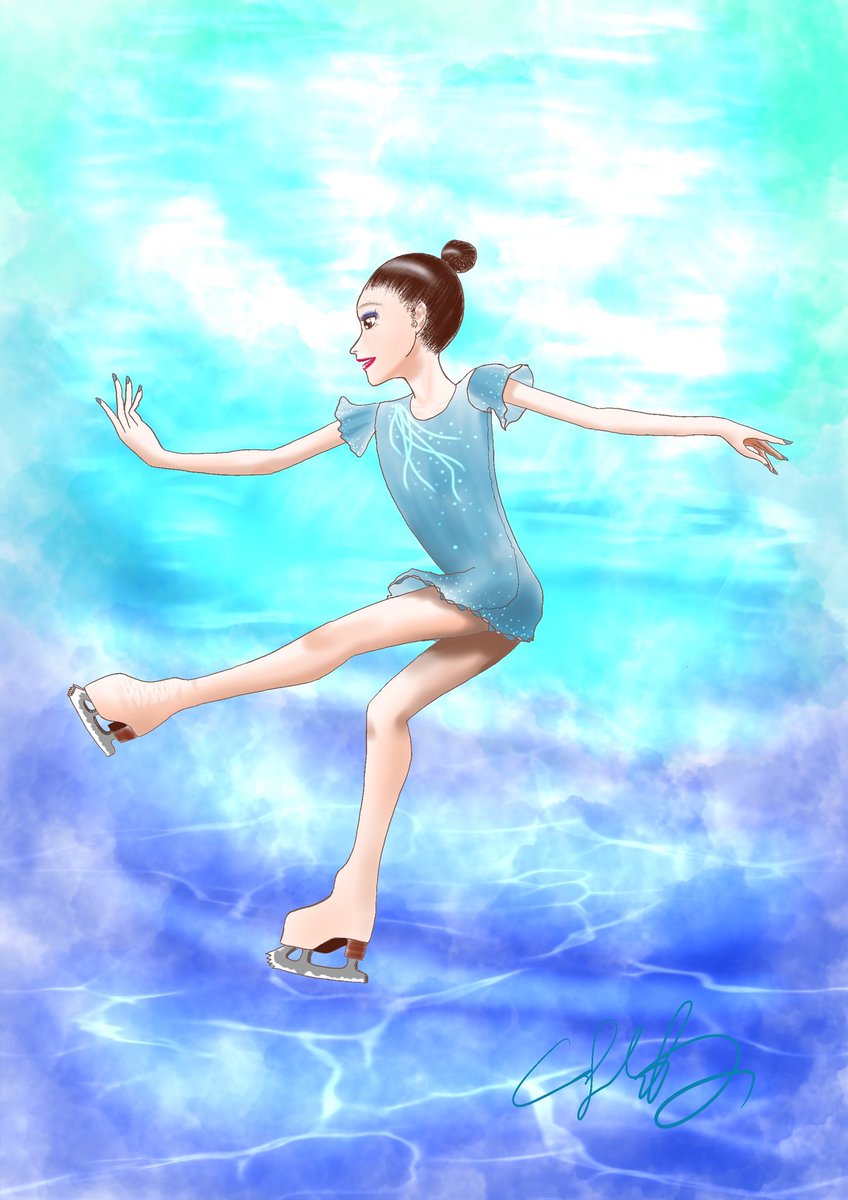 松宮光希 熊沢優輝 スケーター完全新作 フィギュアスケート フィギュアスケーター フィギュアスケートイラスト 女の子 女の子イラスト 絵描きさんと繋がりたい