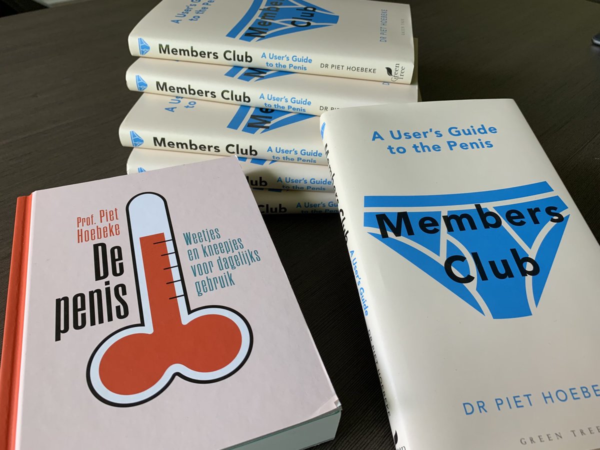 HoebekePiet's tweet photo. Just received the first copies of Members Club. Thanks to @BloomsburyBooks for the great edit. Will be launched early September. #penis #usersguide https://t.co/i4x45lASkB