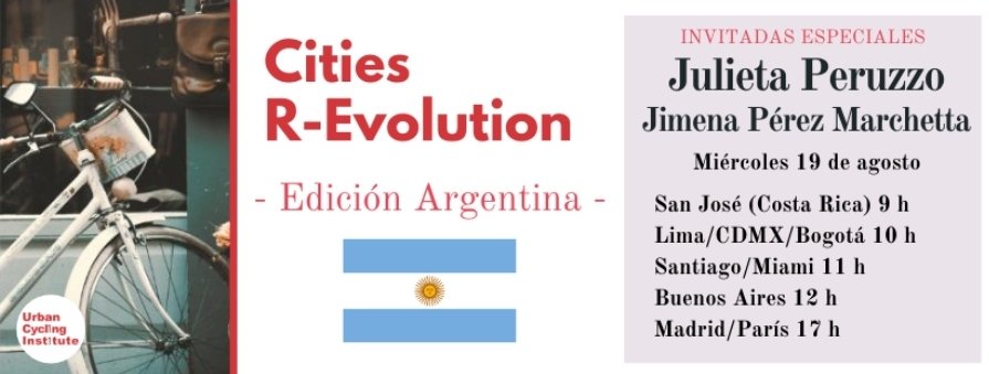 mathiaskochcc's tweet photo. Ciclo de Webinars "R-Evolución de las Ciudades" continúa este miércoles 19.08. Esta vez con una amiga de 🇦🇷, a quien tuve la suerte de conocer en el #FMB8 en Quito y que hoy es la, "Alcaldesa de la 🚲" en la ciudad de Salta. La gran @bicimama!
#CycleMOOC #CycleHispanos https://t.co/uejX1VCrAU