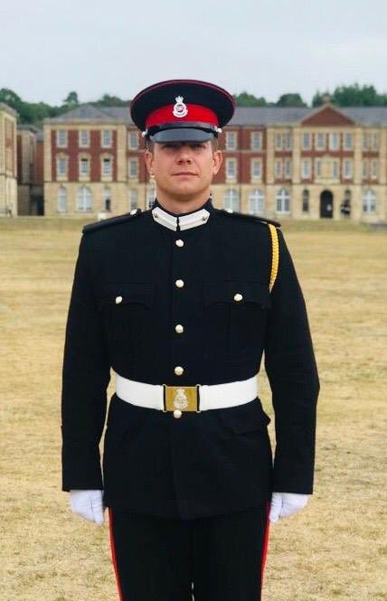 RoyalGIBRegt's tweet photo. A warm welcome to 2Lt Mike Milward who joins the #Barbarians after commissioning from @RMASandhurst yesterday. Unfortunately, it had to be a low key affair due to the current circumstances but we look forward to welcoming you back to #Gibraltar on your return. #newcareer https://t.co/IE7RZf0ojy