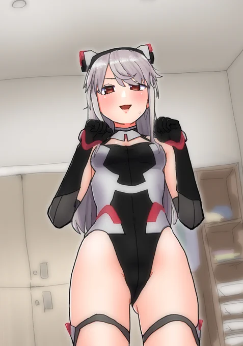 #アリスギアお絵かき
「こういうのはどっちかっていうとカワイイ女の子に着せて撮りたい側カナーわたしはさぁ……え、真理もかわいい……?よ、よせやぁい……」 