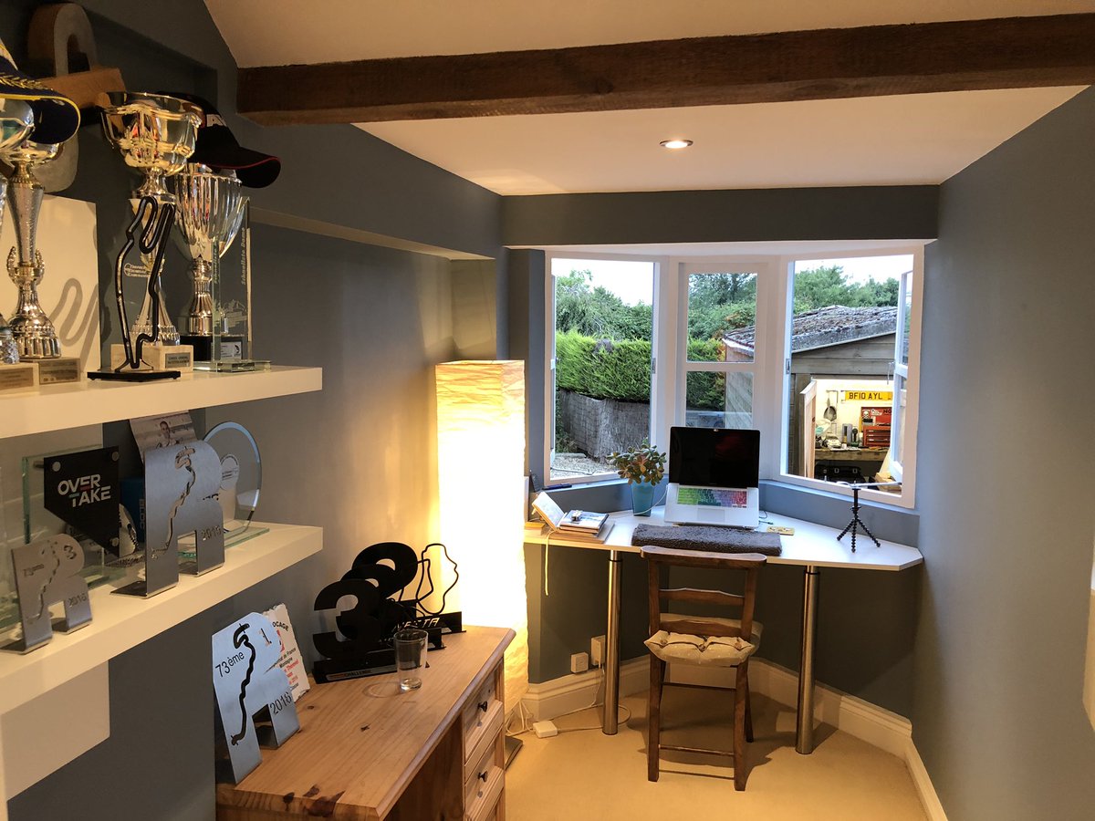 GoCharlieM's tweet photo. Finally painted my study after building a desk last month ๐ฉ๐ผโ๐ง๐ฉ๐ผโ๐ป loving Le Chat Gris from #ColourCourage ๐ฅฐ did the job in one coat! ๐๐ผ Now for some racing pictures & helmets on the walls ! https://t.co/jYzCcmfpMv