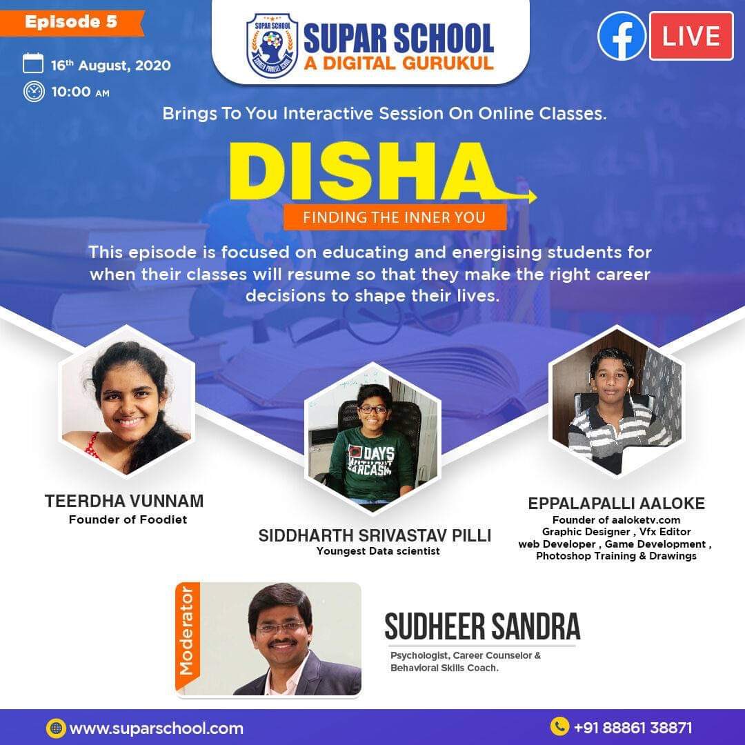 MeghanaMusunuri's tweet photo. 📣Join in live to hear out the successful stories of these young achievers. Happy to share Teerdha is also a part of this. #YetIDid #selfmade #inspiringstories https://t.co/8aZSe1OtgI