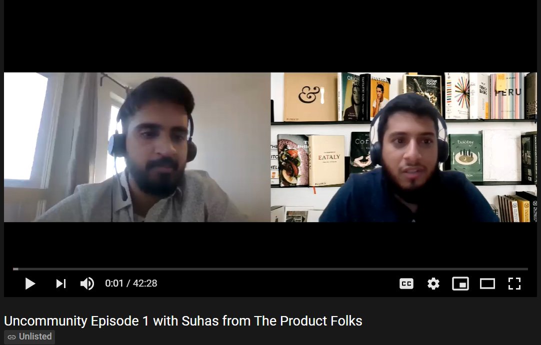 8. We've been interviewing community professionals & first 2 episodes are out. DM for links.We interviewed  @MotwaniSuhas & learned about  @TheProductfolks, it's growth. -  @dun3buggi3 & learned his journey as a community professional while contributing to org such as Mozilla.
