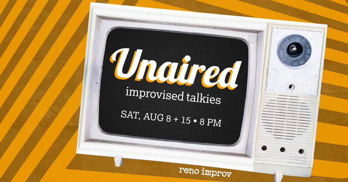 RenoImprov's tweet photo. It's happening AGAIN! Another completely improvised performance tonight 8 pm. We're dusting off old vintage movies and sprucing them up with fresh new dialogue. Please join us for an evening of laughs. 
https://t.co/WzlDzsLjEQ
https://t.co/CS1TSSJQTz https://t.co/IXrKVaPDLY