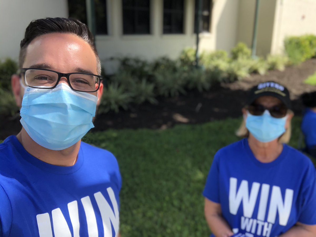 Javier4Florida's tweet photo. Mama Estevez came out to Naples with me today. Definitely kept her distance from others, but always feels good to have her with me. She says you all should vote for me cause we will #WinWithJavi, and trust me you should really listen to her. https://t.co/n4INoqm4Rn
