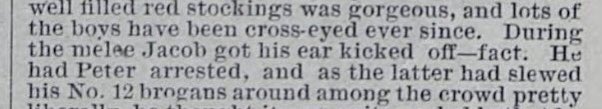I can’t stop thinking about this story. The whole thing is so gloriously overwritten, except for the crucial bit where THE EAR ACTUALLY GETS KICKED OFF.Also: hoop-te-dooden-do!