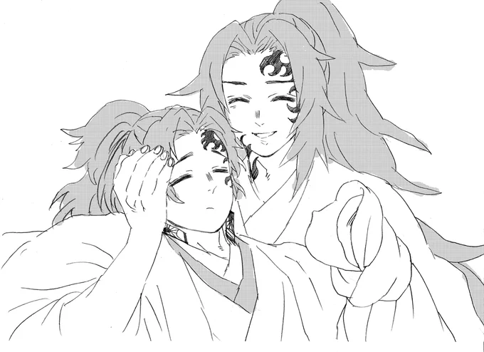 兄上が元気だとにこにこしちゃうな～て思いながら笑顔描いてみたら違和感がすごくてそわそわしちゃうな… 