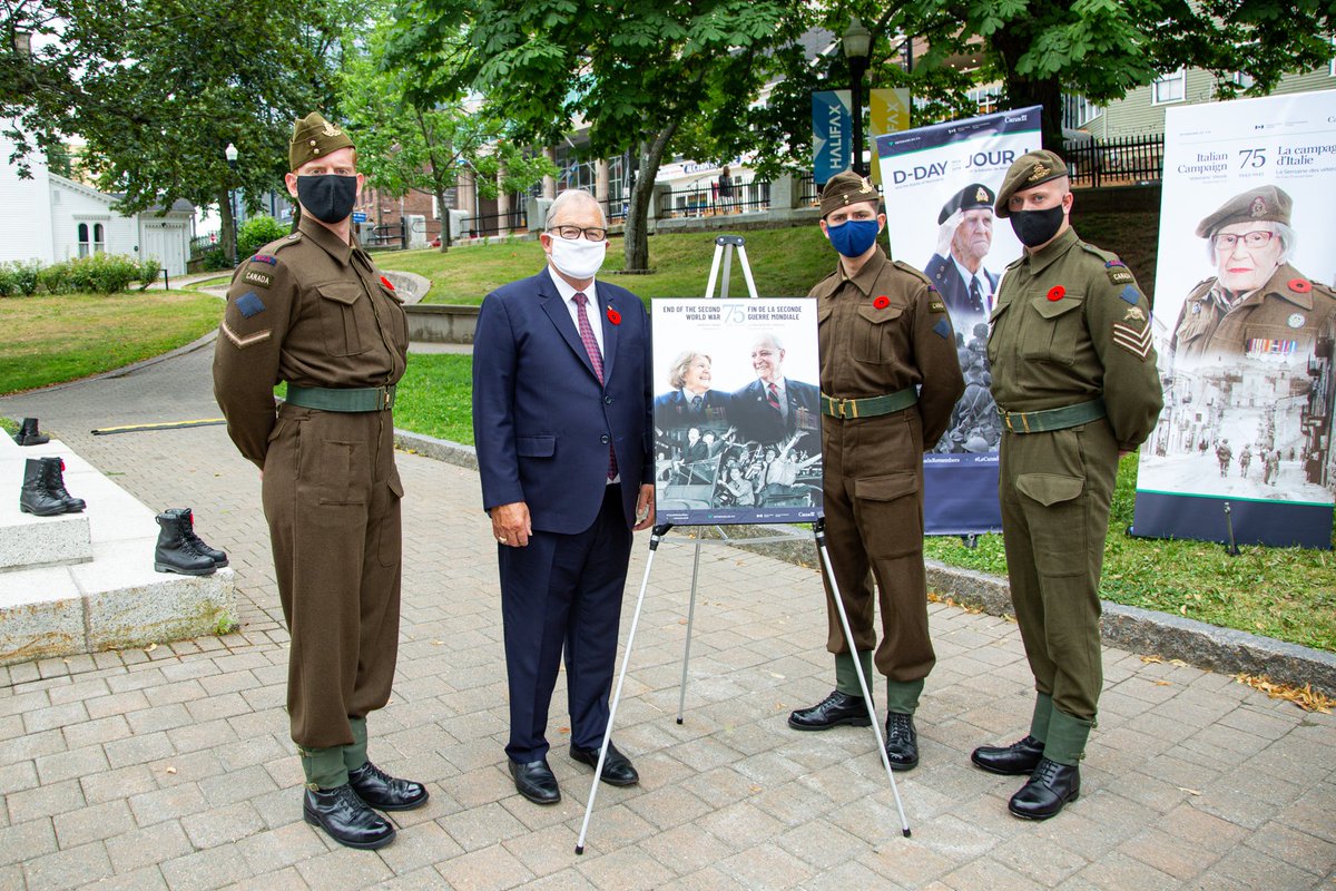 VeteransENG_CA's tweet photo. To help mark the 75th anniversary of V-J Day and the end of the Second World War, we unveiled our Veterans’ Week 2020 poster. It features Anne and Howard McNamara, and Vicky (Goodyear) Luscombe, Veterans of the Second World War. #CanadaRemembers #EndofSWW https://t.co/vLtAfZkjhT