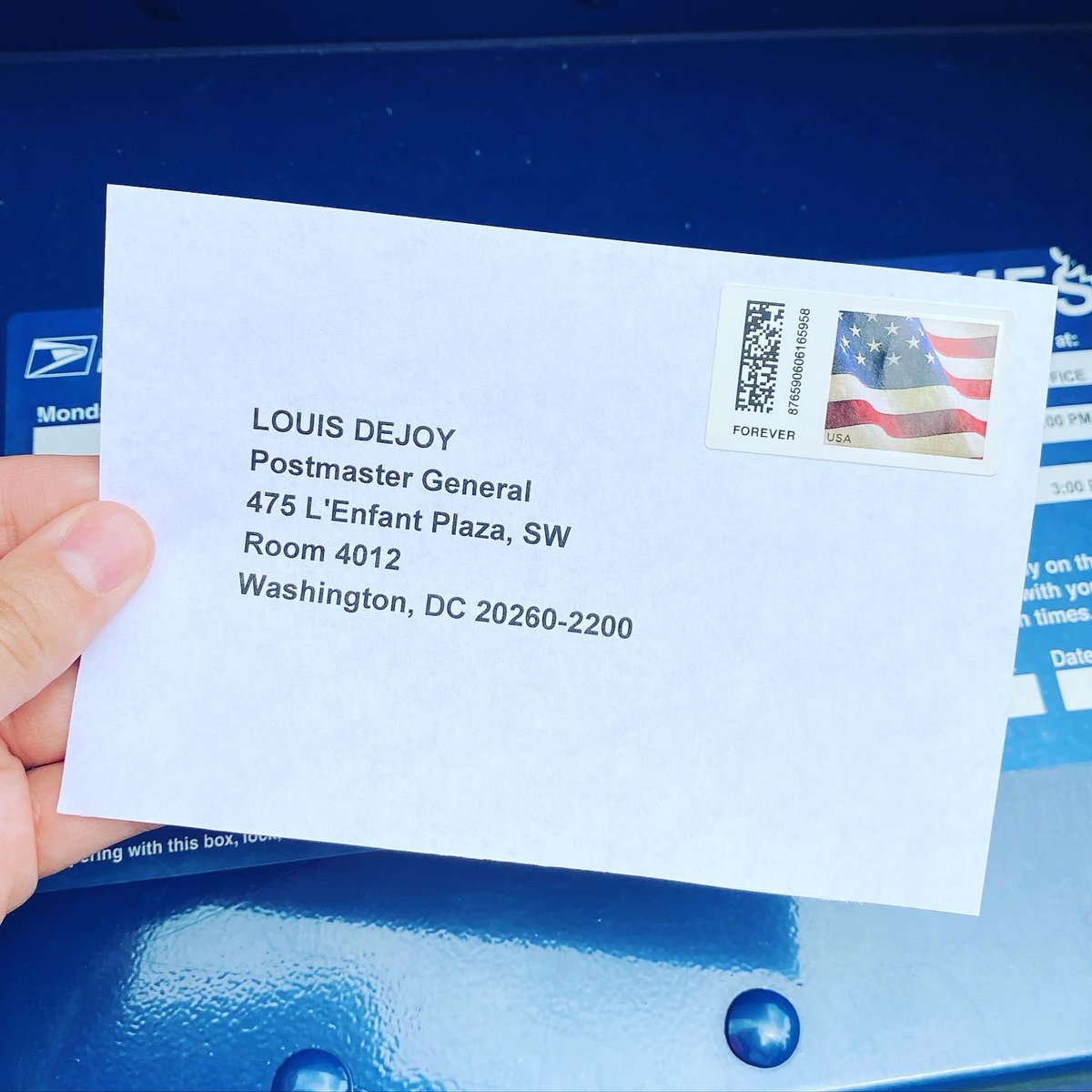 TheGoodLiars's tweet photo. We made some “Postmaster Genital” postcards and sent them to Louis DeJoy. You can too! Visit https://t.co/gJ7LWJNhMu to download for free! https://t.co/UQA8J9b6AN