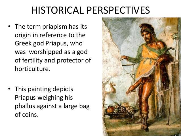 Priapism is a painful,purposeless,persistent erection lasting more than 4hrs. Derived from the Greek god of fertility Priapus who prided himself with a long phallus and many men sort his blessings so as to perform in the 'other chamber'. Today,men take concoctions and pills to...