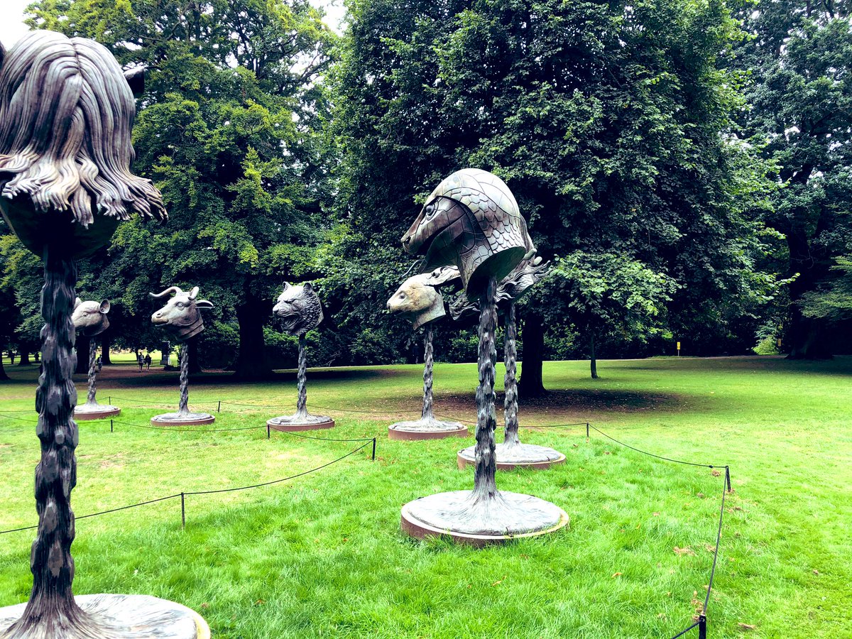 The other Ai Weiwei work at Yorkshire Sculpture Park was "Circle of Animals/ Zodiac Heads". They're based on the bronze heads on a famous Yuanming Yuan foutain, the palace that burnt for three days and three nights in the Opium Wars. The infamously looted Summer Palace.