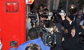 In 2008, Britney is rushed to the hospital and soon after she was placed into a conservatorship. (paparazzi still had no respect and still took pictures)