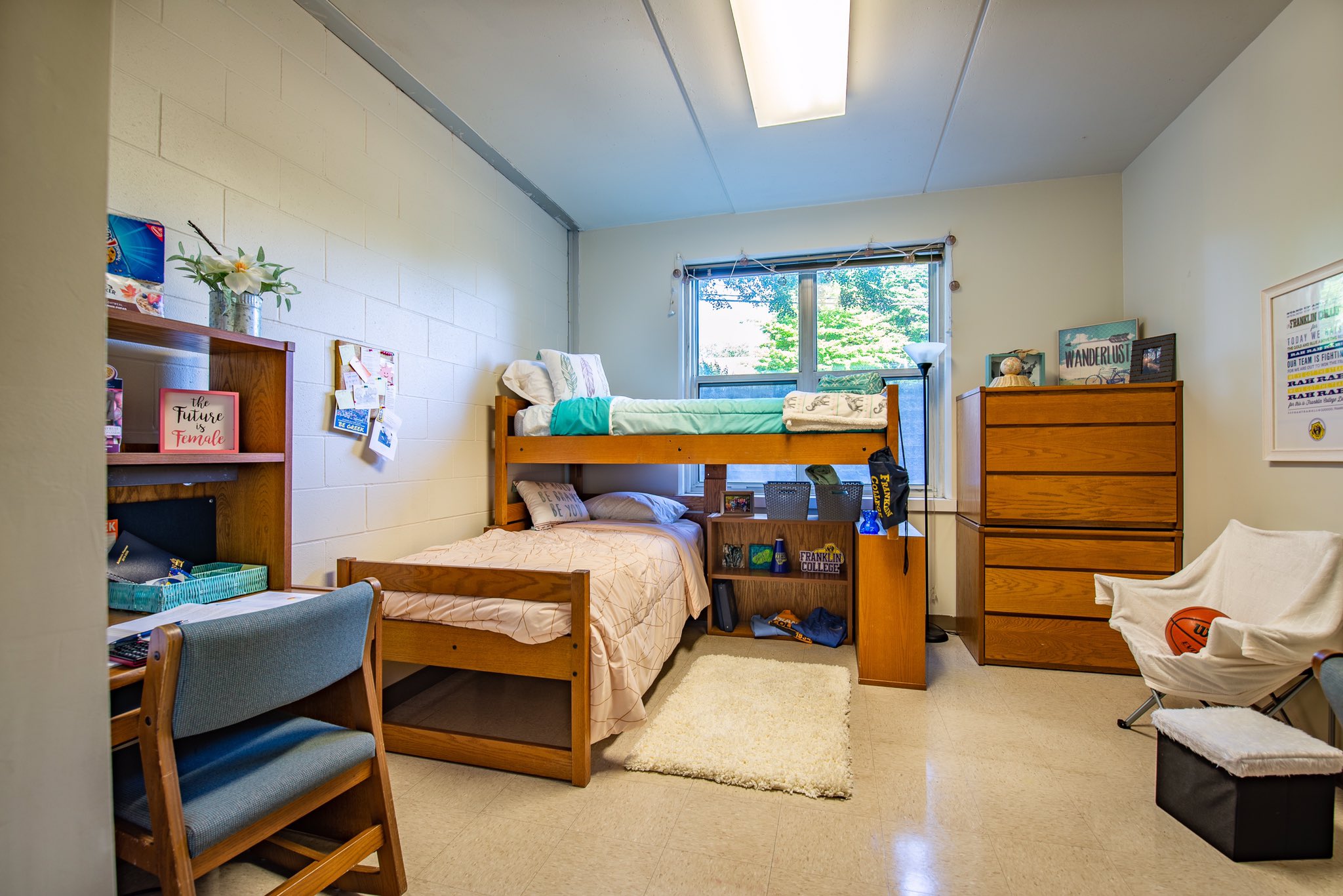 Franklin College on X: "Lofted beds or bunked beds? New students, here's a  chance to see inside the dorm rooms and the space that will be your new  home away from home.