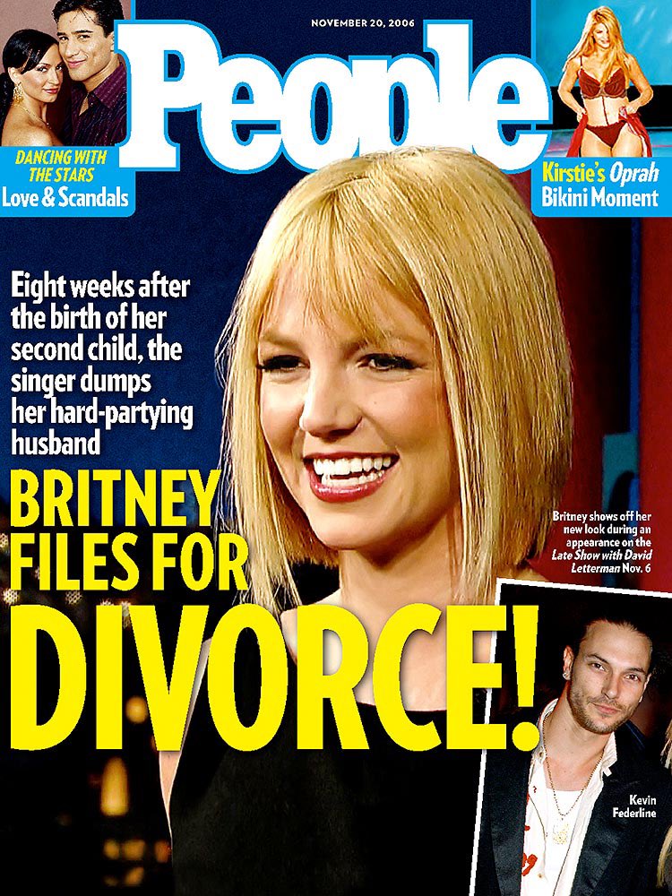 Britney and her husband, Kfed, go through a very public divorce and custody battle