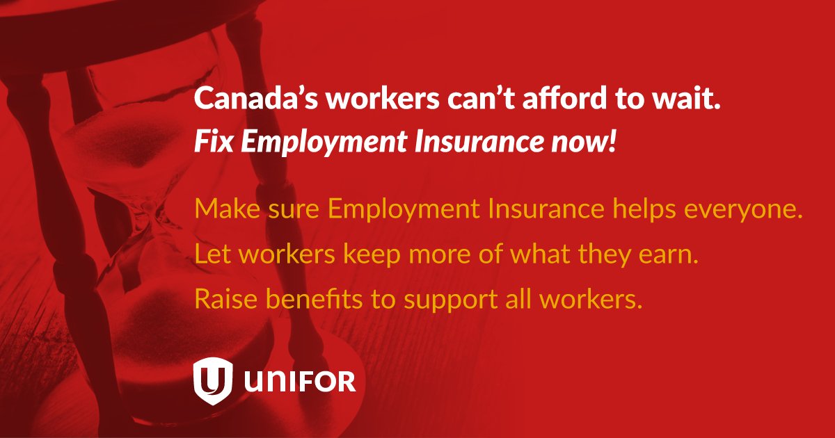 UniforTheUnion's tweet photo. COVID-19 has exposed serious problems with Canada’s Employment Insurance system. Use our Click-to-Call tool to tell your MP about these three improvements to help workers: https://t.co/cygfEfS8sr #canlab #cdnpoli https://t.co/LZViNLwwbv