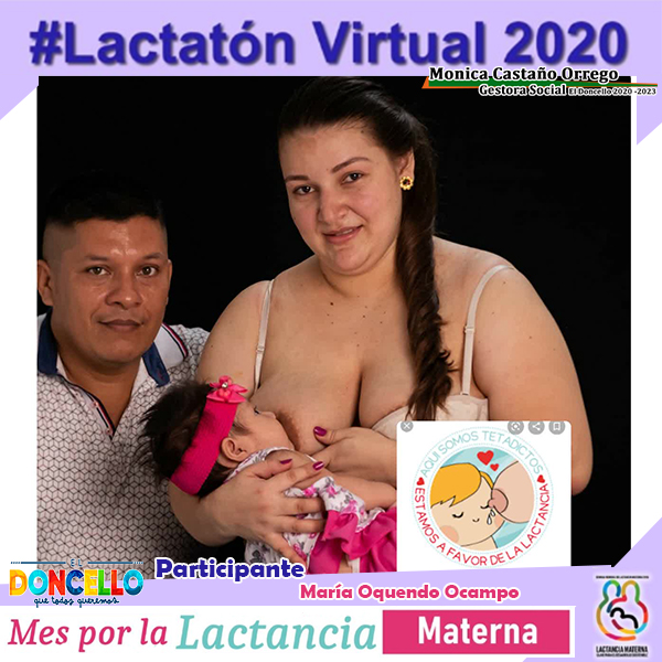 AlcalDoncello's tweet photo. María Oquendo  participante del Concurso #Lactatón Virtual 2020. https://t.co/oJ4WKnvOi5