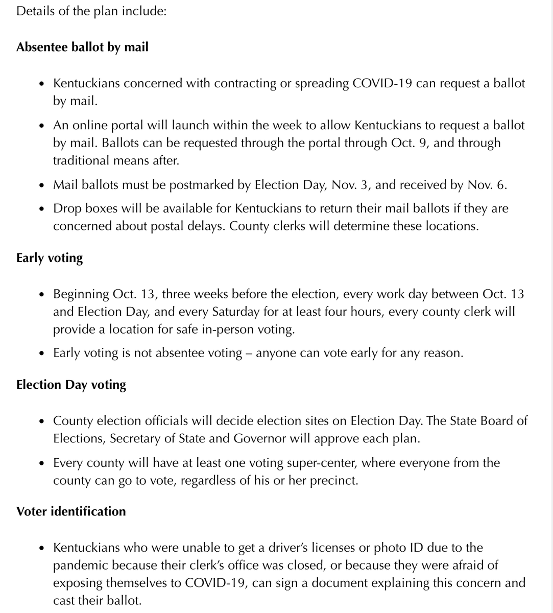 Again. Here is the general election plan for  #Kentucky.  #AllEyesOnKentucky