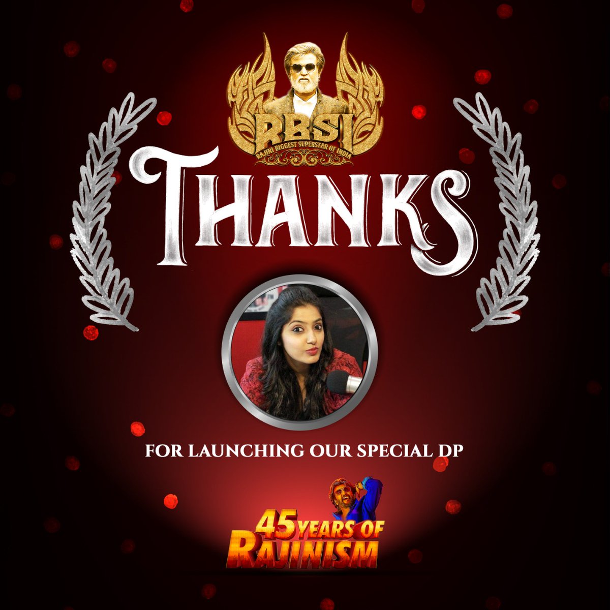 RBSIRAJINI's tweet photo. Our heartfelt thanks to @RJSindo for launching @RBSIRAJINI Special DP to celebrate #45YearsOfSuperstarRajini

#45YearsOfSuperstarRajini | #Thalaivar | #Superstar  | @rajinikanth | #RBSI | #Annaatthe https://t.co/lqTF9owHDz
