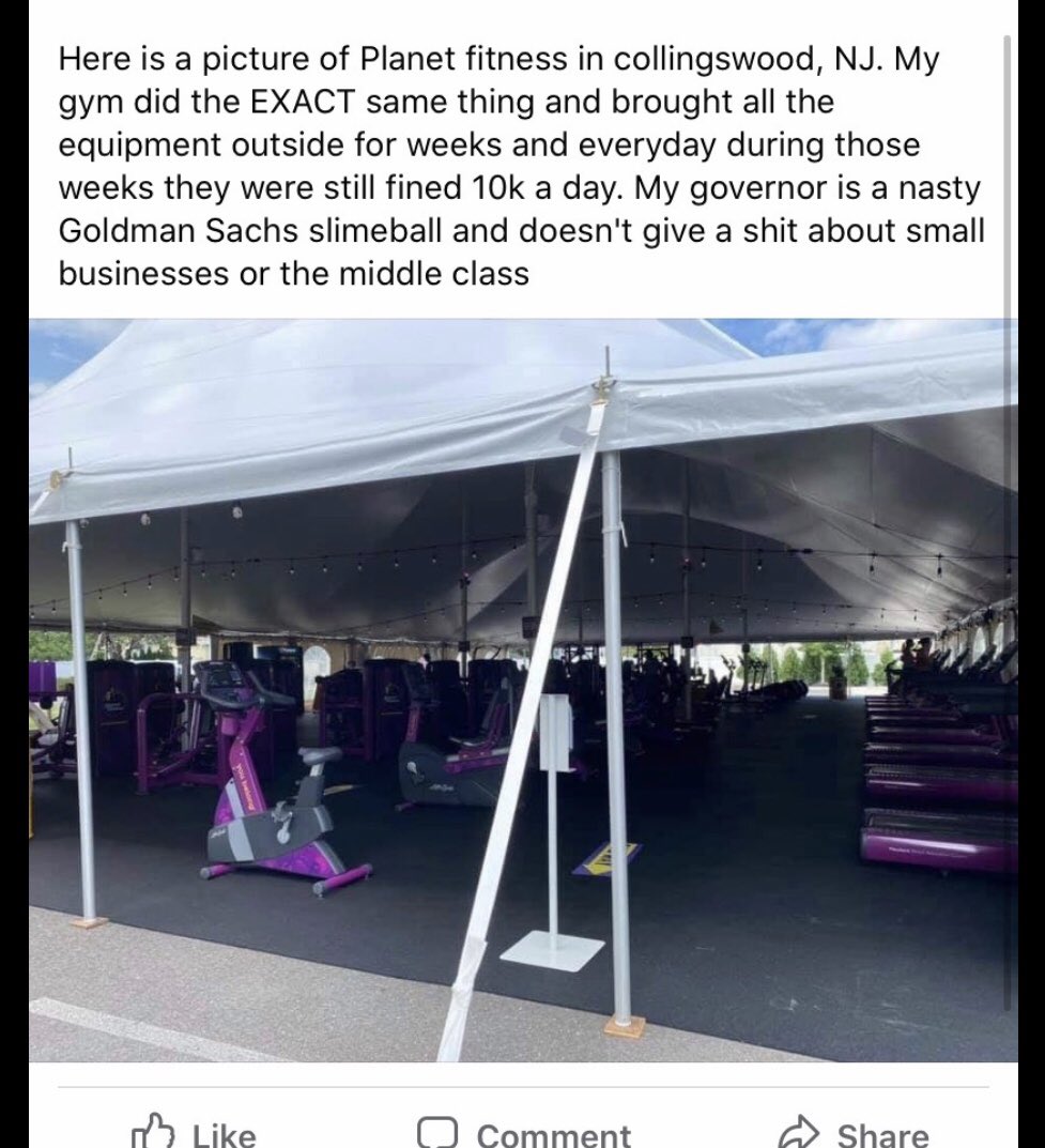 DisLikesFun's tweet photo. Well well well, π what we have here @kevin_speyside @ErinMulcahy5 π€ A @PlanetFitness gym open in Collingswood, yet @TheAtilisGym did the same thing and their license has been revoked π Any comment @GovMurphy #YouCommieBastard
@dbongino @TuckerCarlson https://t.co/plprBdA8mu