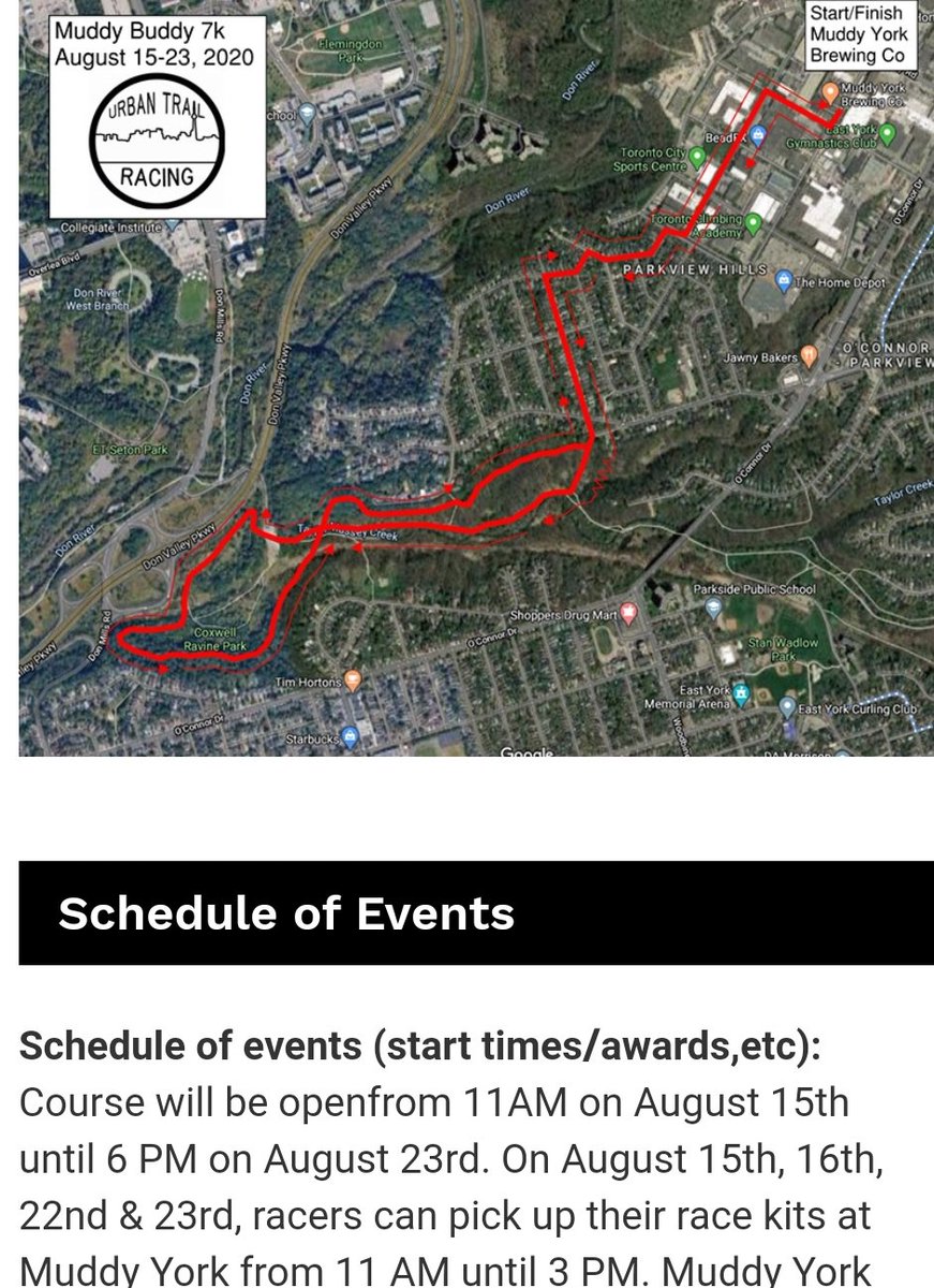 Day 1 of the Muddy Buddy 7km time trial!  Excited to see a chipped race in the city that keeps physical distancing in mind!  #urbantrailracing #Toronto #trailrunning #muddybuddy7k