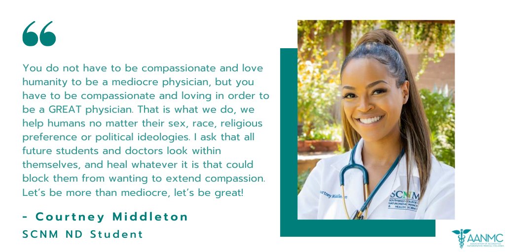 AANMC's tweet photo. Courtney Middleton is a third-year naturopathic medical student at Southwest College of Naturopathic Medicine (SCNM). β
β
Read more about her story: β
https://t.co/uyHEEY7g4N πβ
β
#NaturopathicMedicine #NaturopathicMedicalStudent #SCNMAZ https://t.co/eiXU3Ei6CB