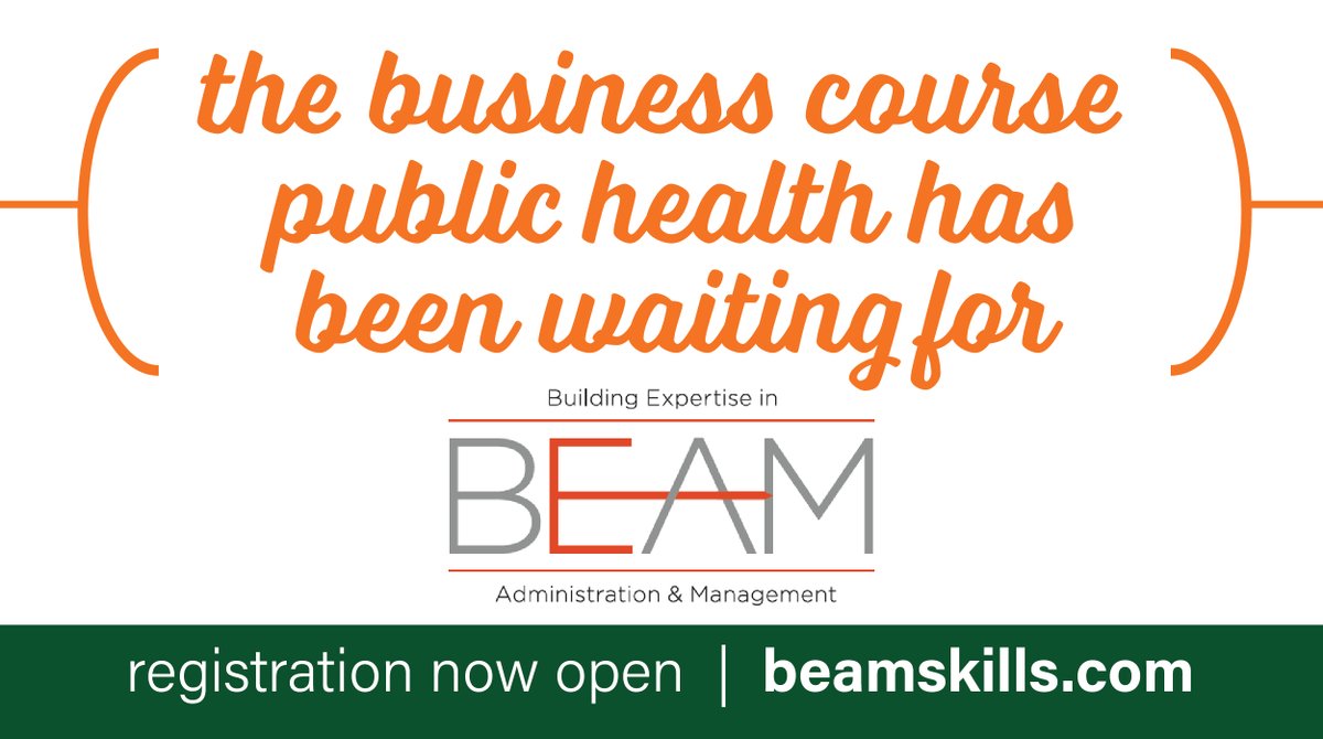 deBeaumontFndtn's tweet photo. Ready to boost your #publichealth career? Register for BEAM, the online business course that will build your skills in finance &amp; management. Starts next month. https://t.co/t5Mc1jbJRC
@umiamimedicine @univmiami @UMiamiBusiness https://t.co/6FwzSMUOTS