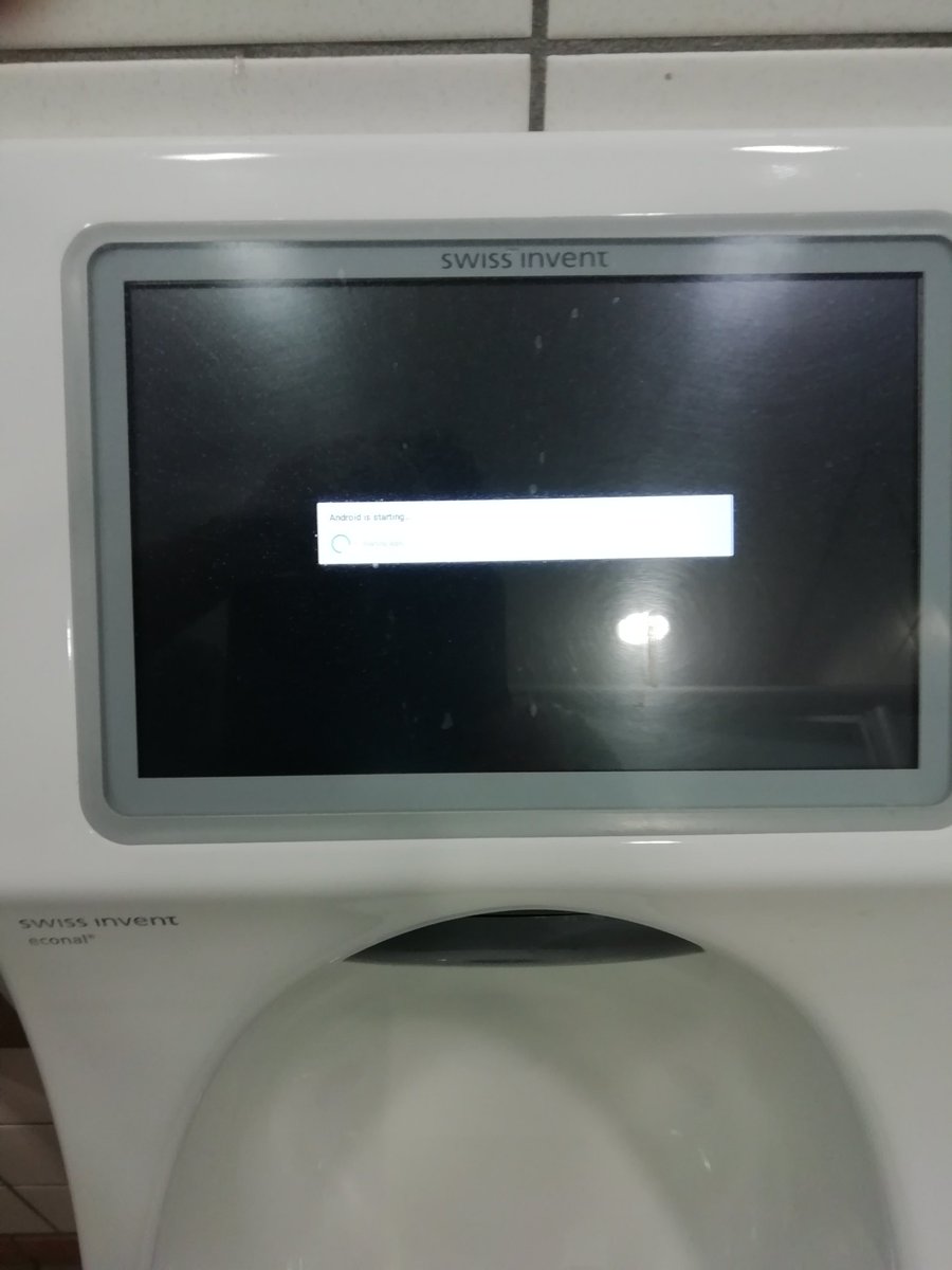 Timarien's tweet image. Whilst pisposting anyway. Why does a urinal need fucking android? This confuses and intimidates me equally.