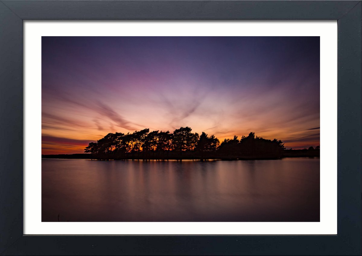 Excited to share the latest addition to my #etsy shop: The New Forest Hampshire : Hatchet's Pond Sunset - Framed Original ICP NEW etsy.me/348SwUh #framed #contemporary #landscapescenery #horizontal #blackframe #andrewsmare #newforest #hampshire #unitedkingdom