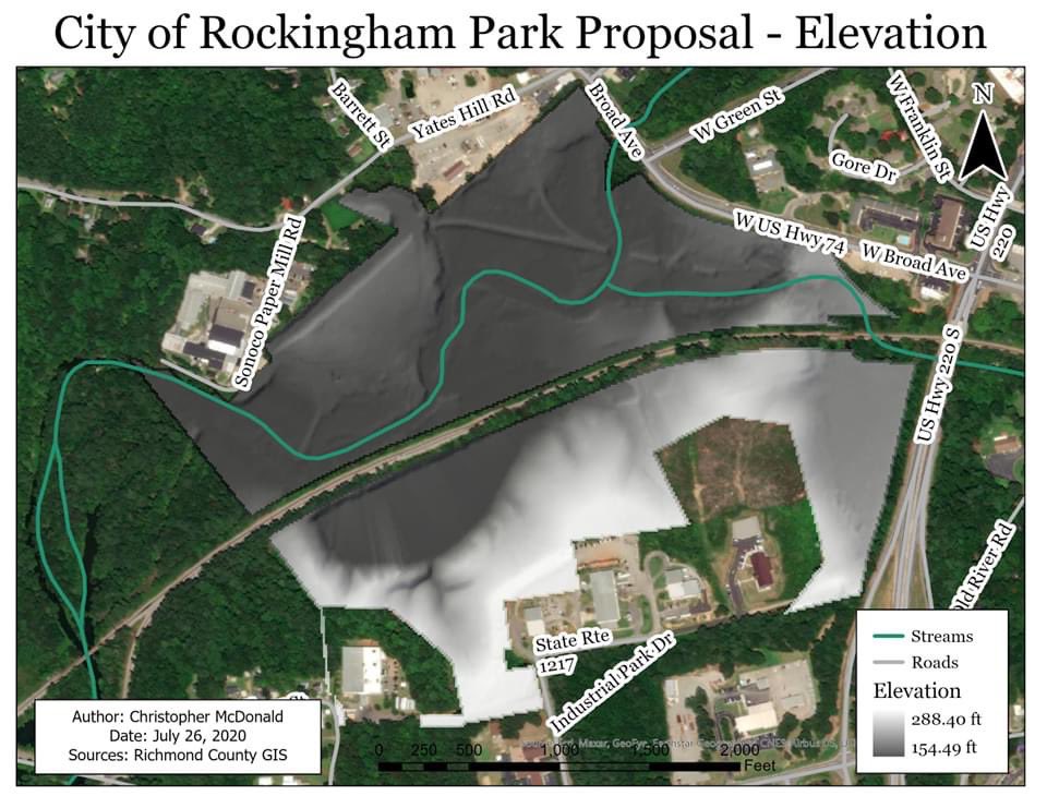 GisSmall's tweet photo. The goal is always to find ways to create public discussion within Richmond County, NC. Parks is always a hot topic, and with 70 acres of Open-Space zoned land to the SW of downtown, I thought I should bring it to the public’s eye. Perfect Green Space location! 

#NC #GreenSpaces https://t.co/6XmIVS0szY