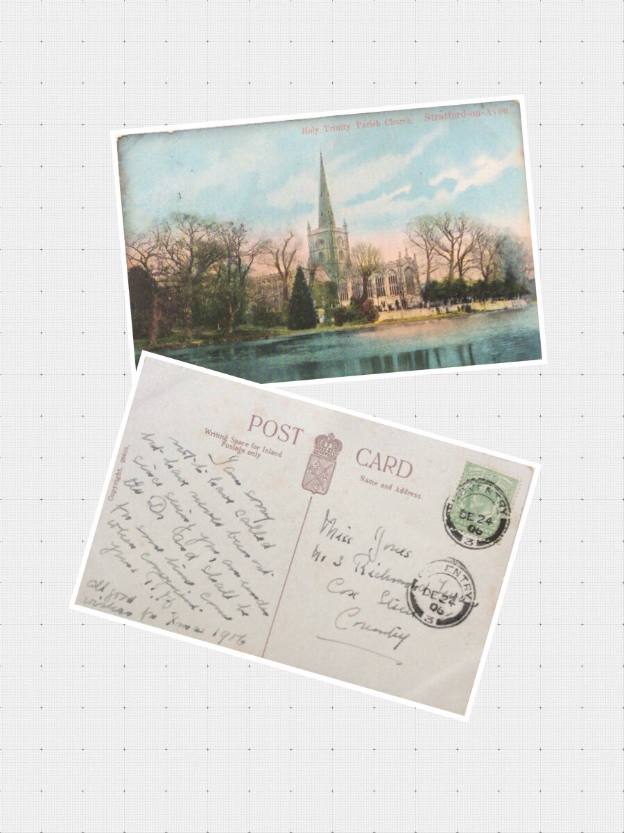 GhostPostcards's tweet photo. 1906 Hilda Jones, aka Hilda Stringfellow receives  Xmas wishes in Coventry

For more detail go to

https://t.co/rYP0FhUiYS https://t.co/Me0kl0WIa0