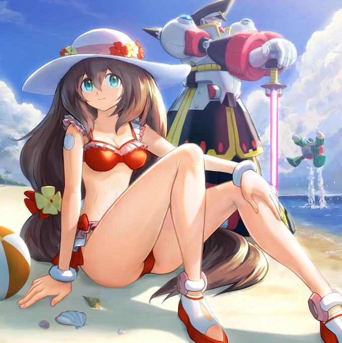 DiVEの水着アイリス(あとペンギーゴも)
可愛いのに悪い虫は寄って来ない模様
#ロックマンX #megamanX 
