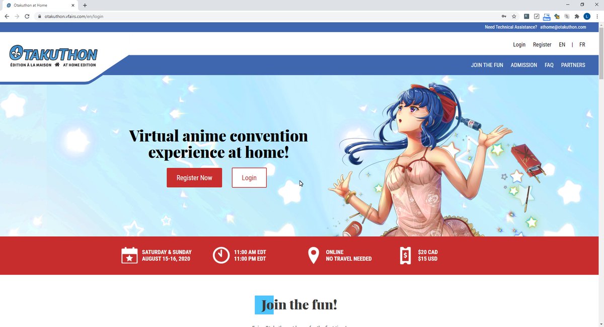 As the kind of guy who's willing to try anything once, I'll be attending the virtual version of the anime convention  @Otakuthon this weekend. If there's anything interesting worth reporting, I'll mention it in this thread. :)
