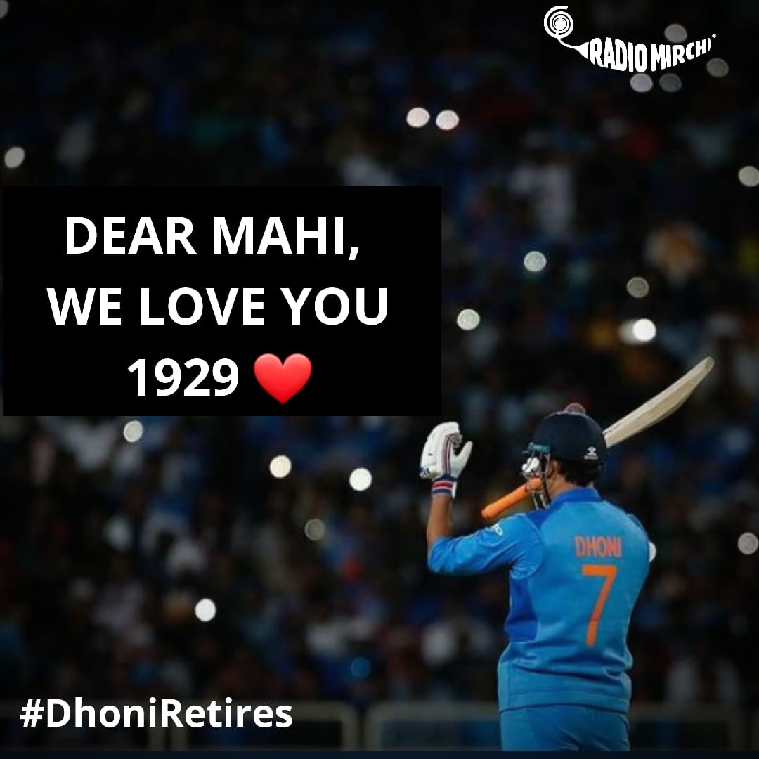 mirchimalayalam's tweet photo. MS Dhoni on Instagram: 
"Consider me retired from 19:29 "

#cricket
#cricketindia #msdhoni #dhoni #dhoniretires #dhoniretirement #saturday #happeningnow #helicoptershot #captaincool #captaincool😎 https://t.co/btb2jJkJWt