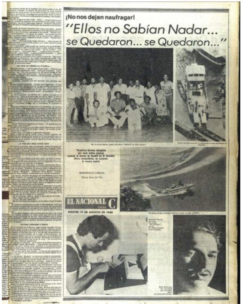 VillegasPoljak's tweet image. El #15Ago de 1980 tuvo lugar la “Tragedia del Orinoco”, donde perdieron la vida 18 venezolanos, integrantes del Grupo Madera, del grupo de teatro infantil El Chichón, y jóvenes del #Amazonas. A 40 años del hecho me adhiero a la petición de reapertura judicial del caso (+hilo)