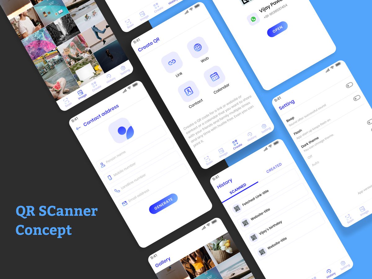 vijaypwr61's tweet image. Hello, everyone, this is conceptual app design. I hope you would love it.
#QRcode #QRscanner #app #ui #uiux #uidesign #uxdesign #iOS #android #prototype #Figma