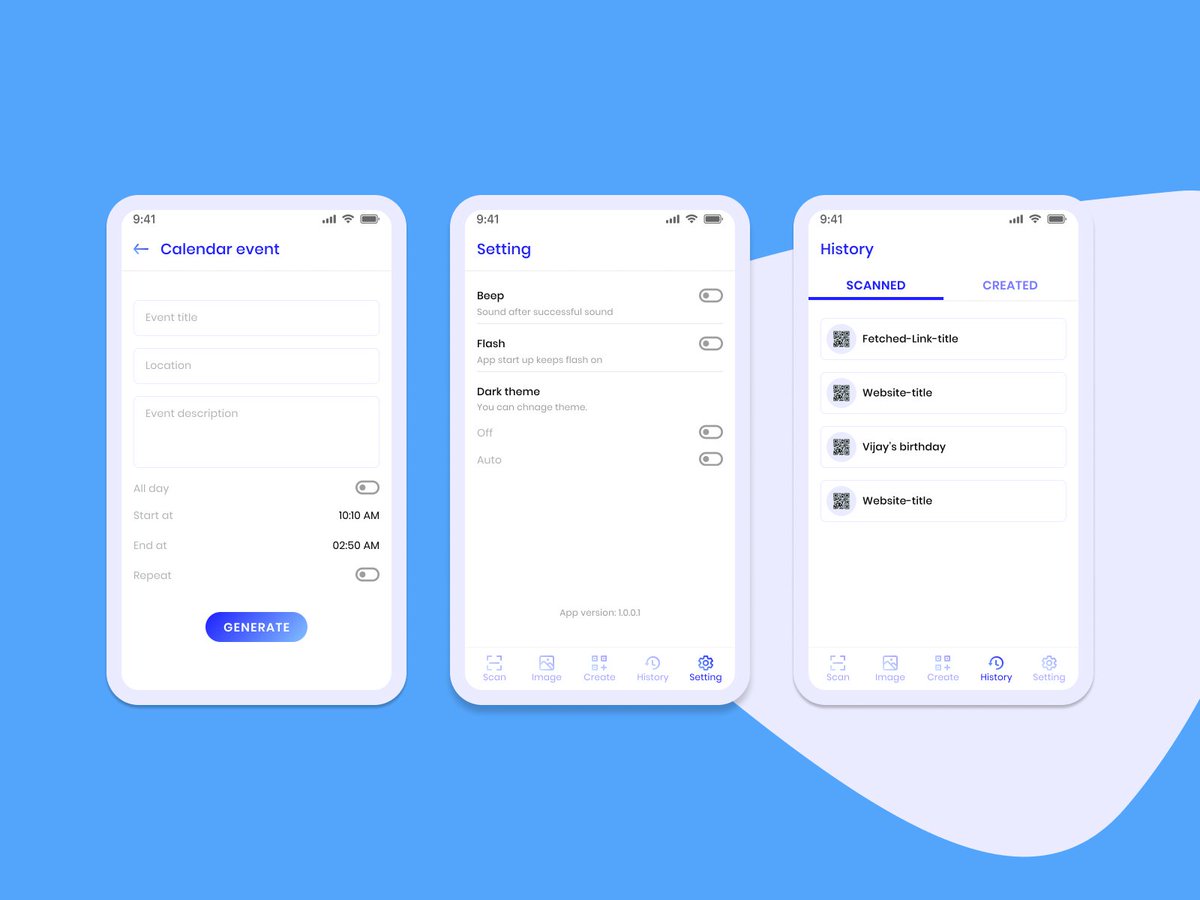 vijaypwr61's tweet image. Hello, everyone, this is conceptual app design. I hope you would love it.
#QRcode #QRscanner #app #ui #uiux #uidesign #uxdesign #iOS #android #prototype #Figma