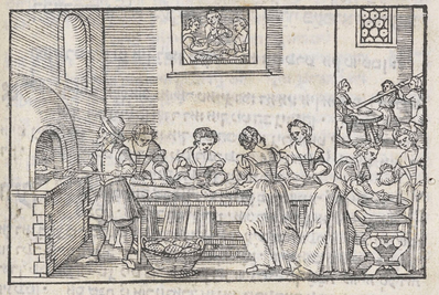 Vecellio didn’t draw Venetian Jews, though he describes them wearing distinguishing yellow caps. But I did find this book which gives a more cheerful depiction of Jewish life in Venice than the play – I love the bread baking scene:  https://www.bl.uk/collection-items/jewish-book-of-customs