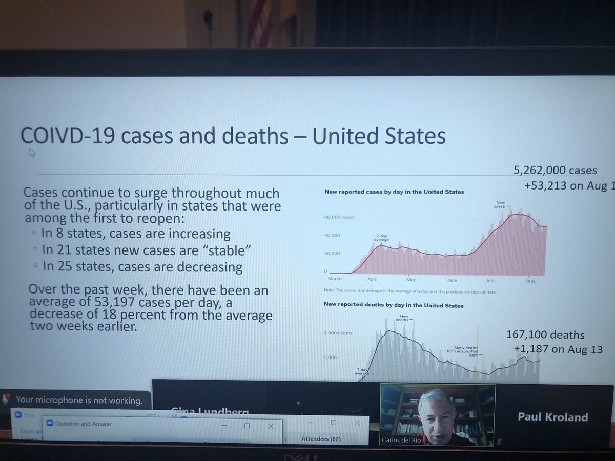 gina_lundberg's tweet photo. #EWHC20 Conference with @CarlosdelRio7 on #COVID19 Outcomes in Women and Blacks 
Still in a serious Situation #ATLStrong @EmoryRollins @EmoryatGrady @GradyHealth @EmoryDeptofMed https://t.co/TIcIWco4Ou