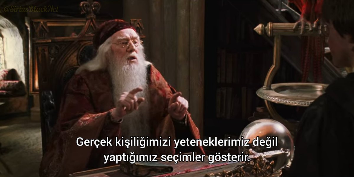 Gerçek kişiliğimizi yeteneklerimiz değil yaptığımız seçimler gösterir.

#HarryPotterveSırlarOdası