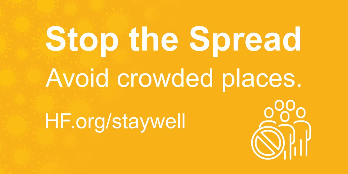 Health_First's tweet photo. Avoid crowded places to help stop the spread of COVID-19. https://t.co/yZNmvb7SuC