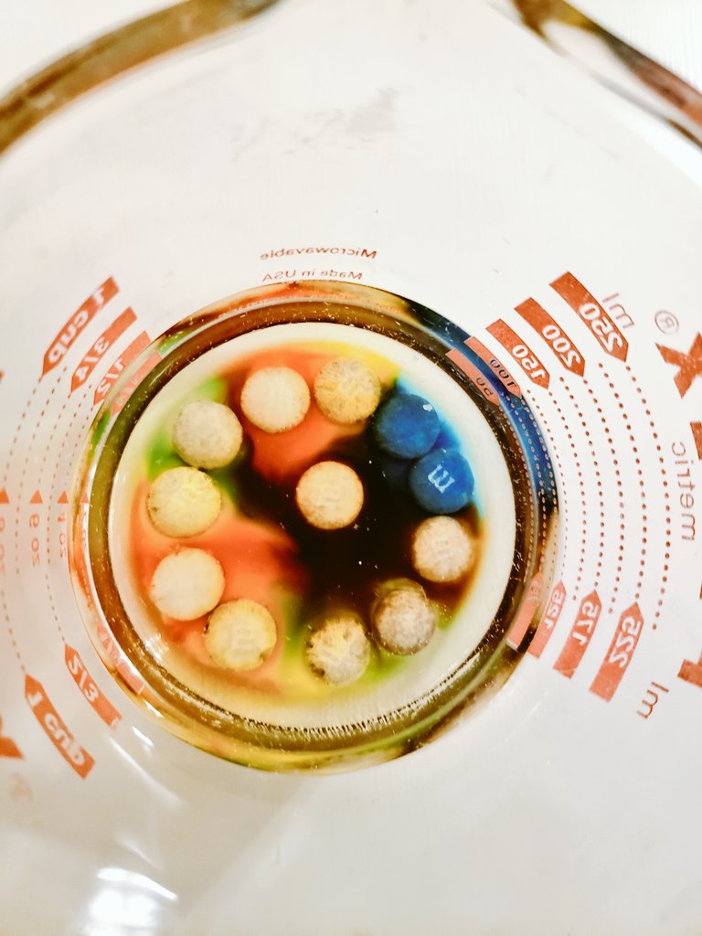 The dyes came off quickly!! [Blue was stubborn.]