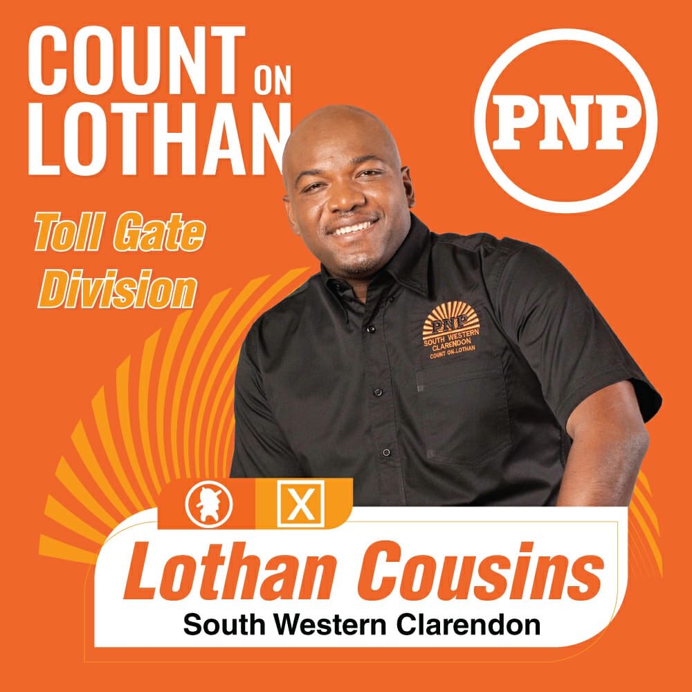 lothancousinsja's tweet photo. Toll Gate Division ARE YOU READY?
The time to renew and rebuild is now. We are ready to continue serving you and bring back integrity to leadership.
Vote Lothan Cousins for MP of SW Clarendon on September 3rd and let us rebuild Jamaica.
#PNPatWork
#SWClarendon
#CountOnLothan https://t.co/Lkv1hg1npM