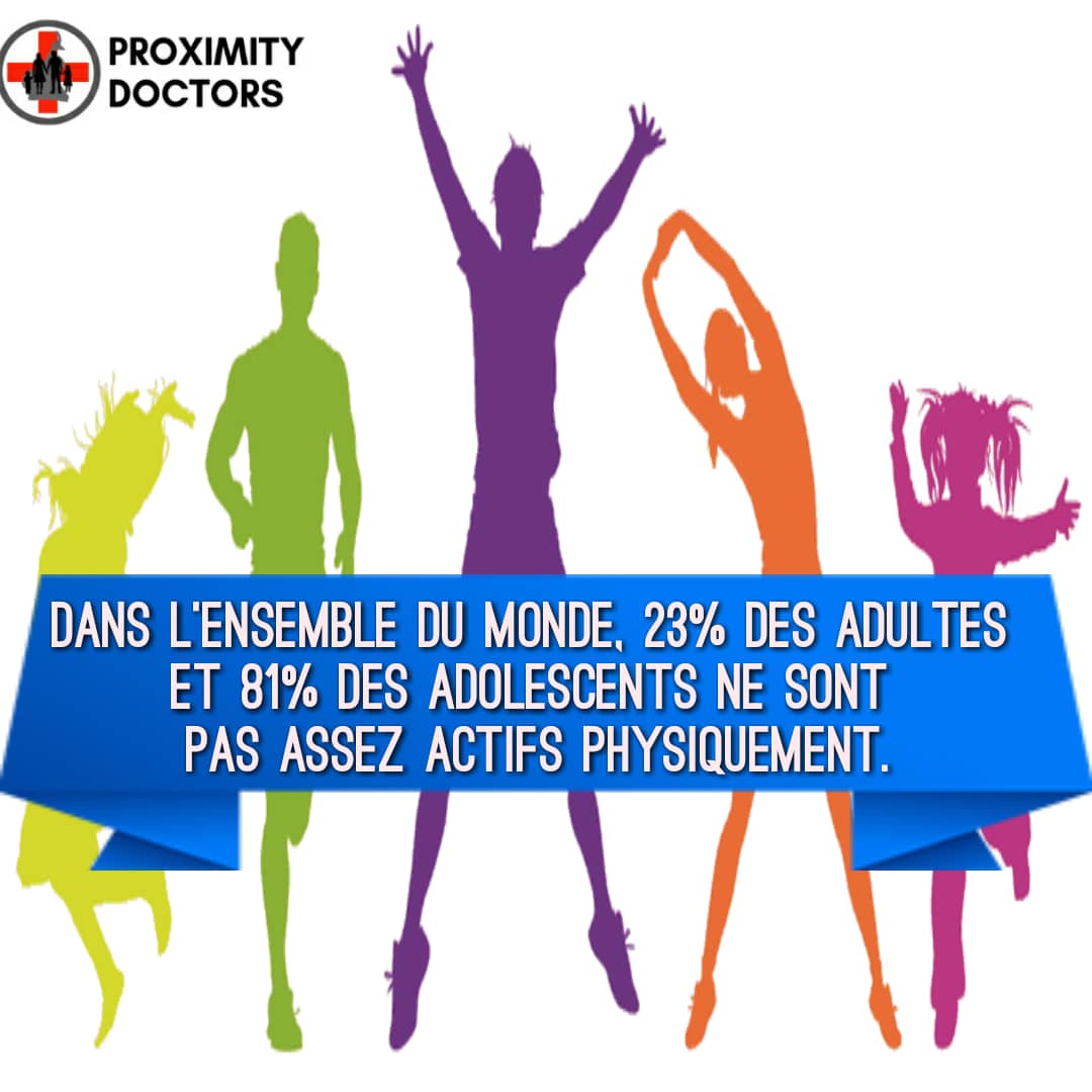 ProximityDoctor's tweet photo. JEUX CONCOURS
😊Salut à tous, c'est encore l'équipe #ProximityDoctors🏨, Le manque d’activité physique est un important facteur de risque de maladies non transmissibles (MNT) comme:
✔️ l’accident vasculaire cérébral (AVC),
✔️le diabète,
✔️cancer.... https://t.co/9n1Ronhv4G