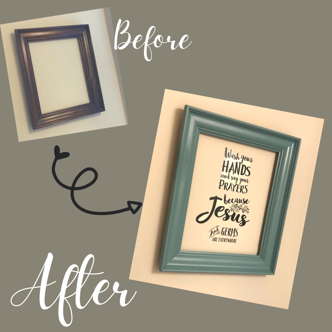 Upcycling project for my bathroom! #thriftstore #upcycling #dollartree #diydecor #upcycleddecor #dollartreehack #thrifteddecor #thriftstorequeen #preloved #bathroomdecor #walldecal #paintedframe