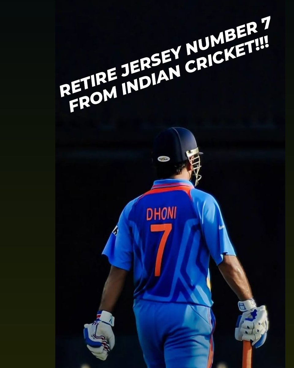 #retirejersey7fromindiancricket 
Retweet if you agree!