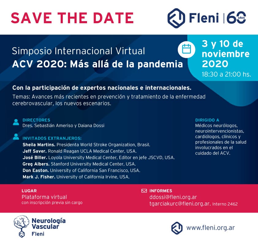 Neurología Vascular Fleni (@vascularfleni) on Twitter photo ✔️🔜 Simposio Internacional Virtual ➡️ ACV 2020: Más allá de la pandemia.
Con invitados extrajeros de lujo! 💯🔝
📆 3 y 10 de NOVIEMBRE
⏱️18:30-21hs (hora local)
📌NO ARANCELADO
🖊️Inscripción: ddossi@fleni.org.ar o tgarciakurc@fleni.org.ar
<a href="/DaianaDossi/">daiana.dossi</a> <a href="/FleniOficial/">Fleni</a> ✔️🔜 Simposio Internacional Virtual ➡️ ACV 2020: Más allá de la pandemia.
Con invitados extrajeros de lujo! 💯🔝
📆 3 y 10 de NOVIEMBRE
⏱️18:30-21hs (hora local)
📌NO ARANCELADO
🖊️Inscripción: ddossi@fleni.org.ar o tgarciakurc@fleni.org.ar
<a href="/DaianaDossi/">daiana.dossi</a> <a href="/FleniOficial/">Fleni</a>