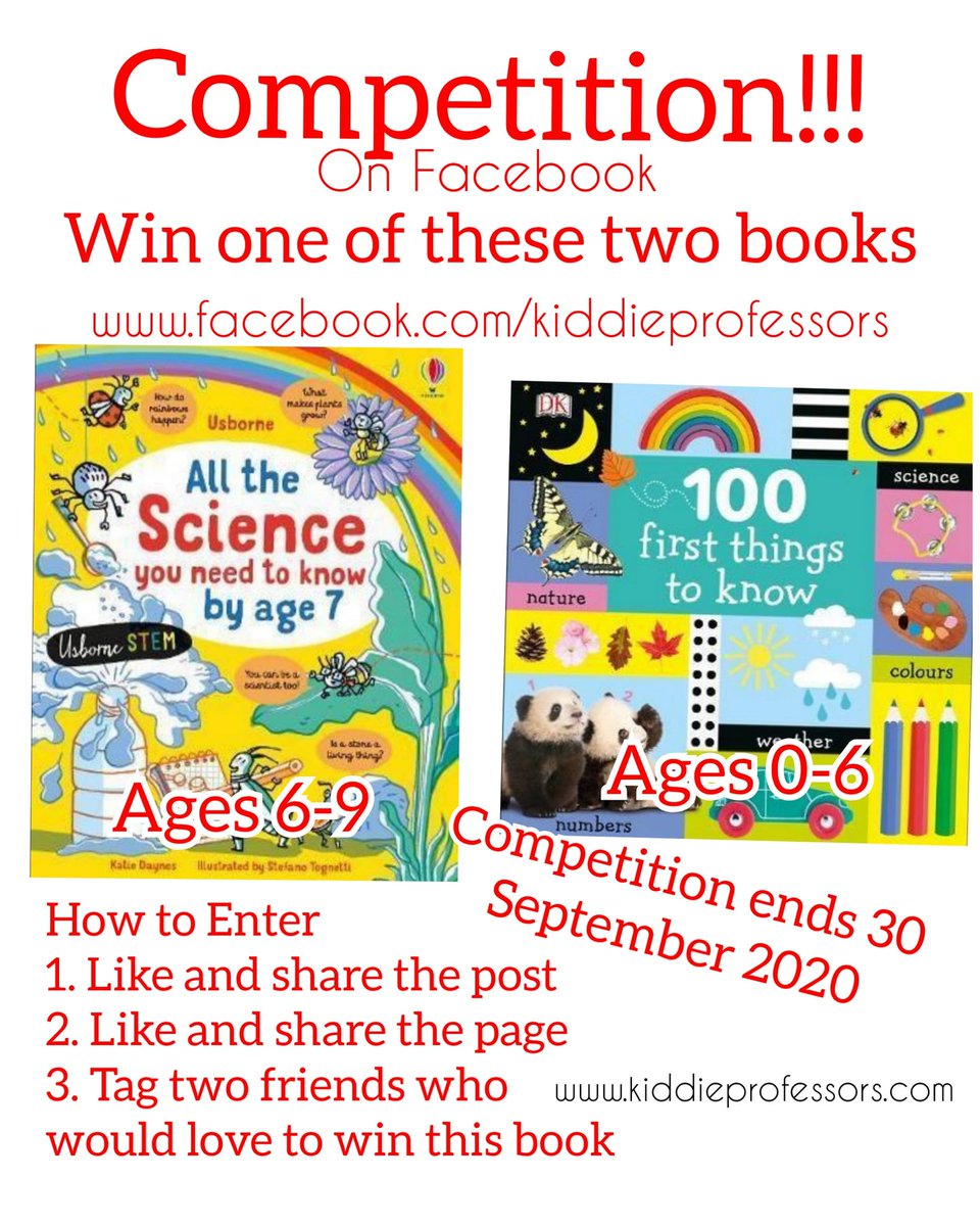 Facebook competition! Win a super cool book for your child!

facebook.com/10242484154165…

#win #cyrilramaphosa
#level2lockdown
#wen #competition #kompetisie #book #books #amwriting #amreading #kidsactivities
#BookBoost #COVID19 #winabook #science #stem #homeschool #kiddieprofessors