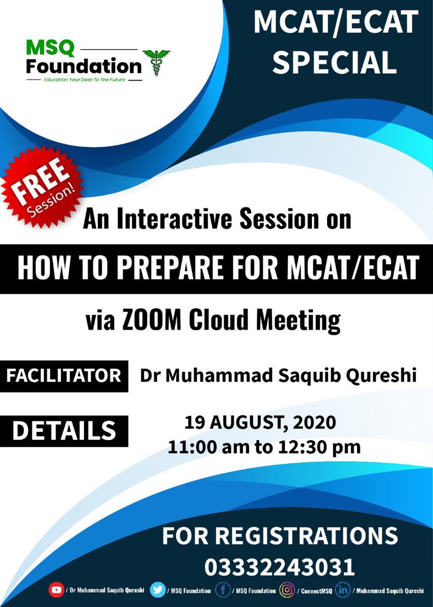 DrLectures's tweet image. Registration form
docs.google.com/forms/d/e/1FAI…

#mcat #ecat #Medical #Engineering #onlineeducation