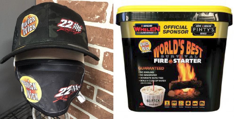 In recognition of <a href="/TreytenL/">Treyten Lapcevich</a>’s @NASCARPintys Series debut being the #QwickWick125, LIKE &amp; SHARE this TWEET to be entered into a random draw for a signed hat, mask and a 65 piece pail of <a href="/Qwickwick/">Qwick Wick Fire Starter</a> Fire Starters. The Winner will be announced at the conclusion of the 2nd race today!